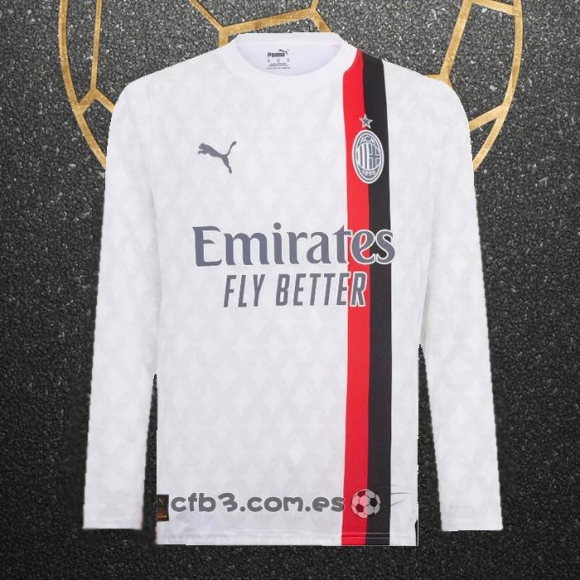 Camiseta AC Milan Segunda Manga Larga 23-24