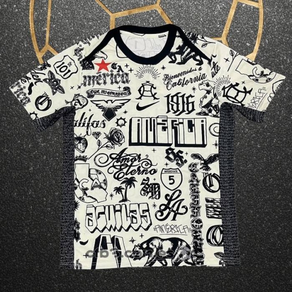 Camiseta Pre Partido del America 2024 Blanco