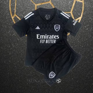 Camiseta Arsenal Portero Nino 23-24 Negro