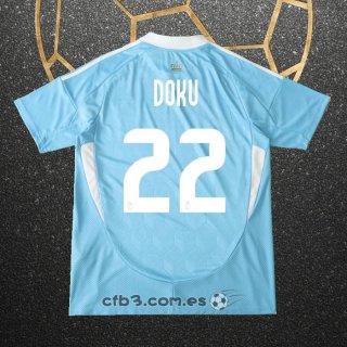 Camiseta Belgica Jugador Doku Segunda 2024