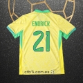 Camiseta Brasil Jugador Endrick Primera 2024
