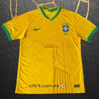Tailandia Camiseta Brasil Jesus 2024-25 Amarillo