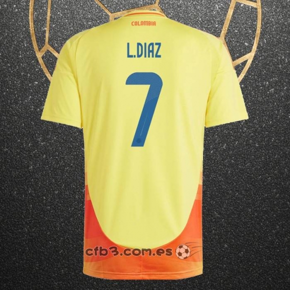 Camiseta Colombia Jugador L.Diaz Primera 2024