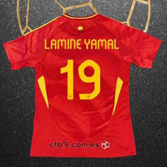 Camiseta Espana Jugador Lamine Yamal Primera 2024