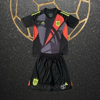 Camiseta Espana Portero Nino 2024 Negro