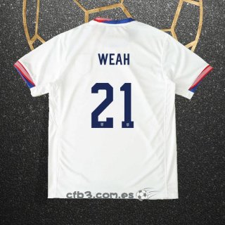 Camiseta Estados Unidos Jugador Weah Primera 2024