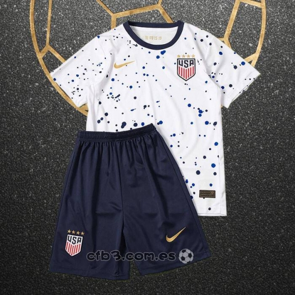 Camiseta Estados Unidos Primera Nino 2023