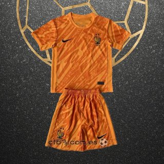 Camiseta Francia Portero Nino 2024 Naranja