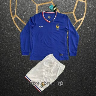 Camiseta Francia Primera Manga Larga Nino 2024