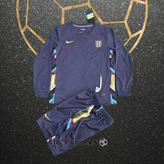 Camiseta Inglaterra Segunda Manga Larga Nino 2024