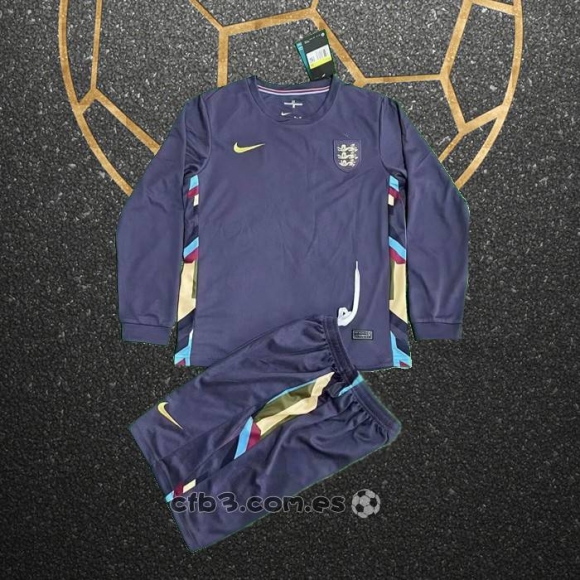 Camiseta Inglaterra Segunda Manga Larga Nino 2024
