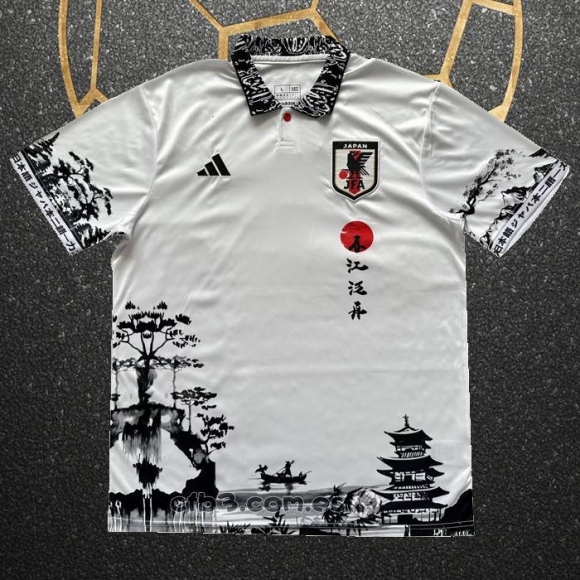 Tailandia Camiseta Japon Anime 2024-2025 Negro y Blanco