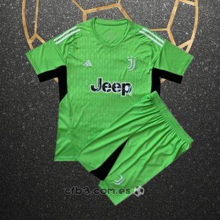 Camiseta Juventus Portero Nino 23-24 Verde