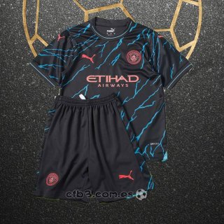 Camiseta Manchester City Tercera Nino 23-24