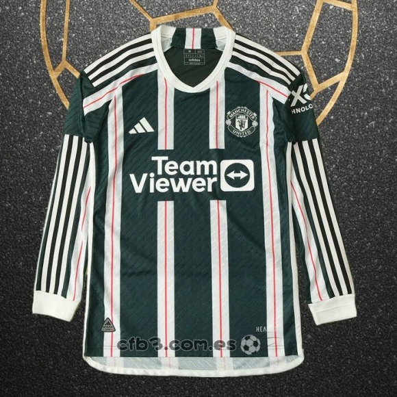 Camiseta Manchester United Segunda Manga Larga 23-24