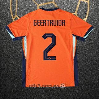 Camiseta Paises Bajos Jugador Geertruida Primera 2024