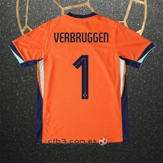 Camiseta Paises Bajos Jugador Verbruggen Primera 2024