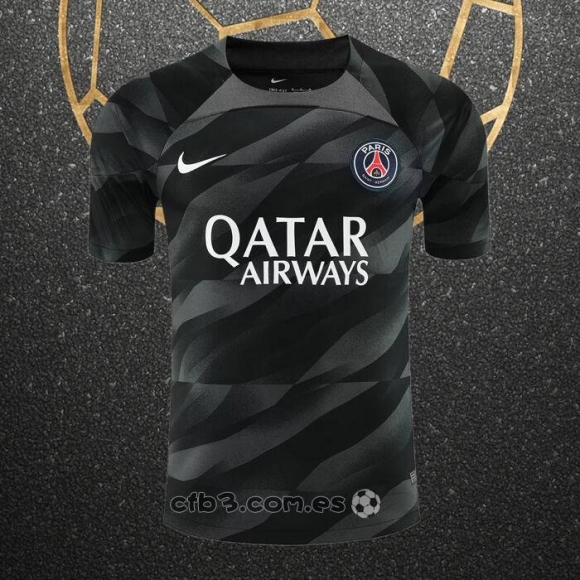 Camiseta Paris Saint-Germain Portero 23-24 Negro