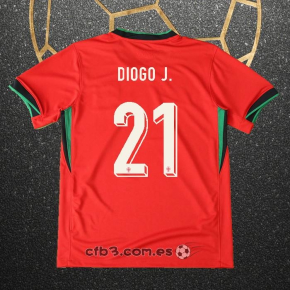 Camiseta Portugal Jugador Diogo J. Primera 2024