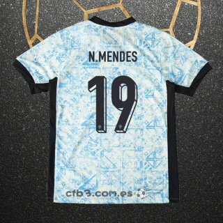 Camiseta Portugal Jugador N.Mendes Segunda 2024