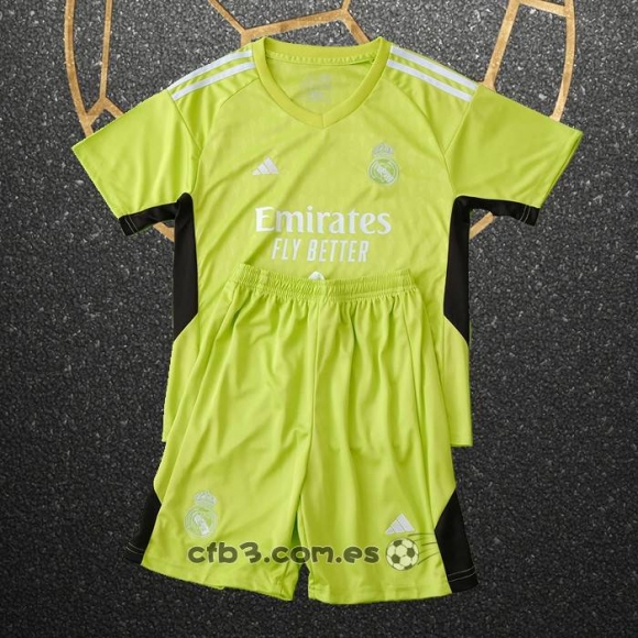 Camiseta Real Madrid Portero Nino 23-24 Verde