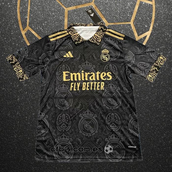 Tailandia Camiseta Real Madrid Dragon 24-25 Negro Oro