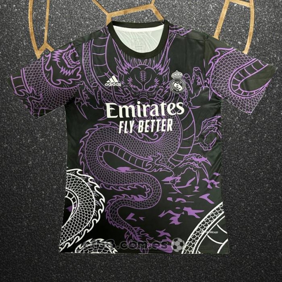 Tailandia Camiseta Real Madrid Dragon 24-25 Negro Purpura